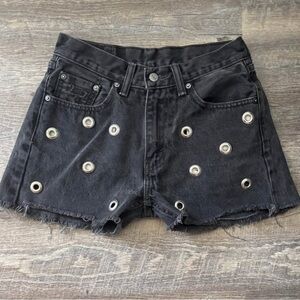 Levi’s 505 Black Grommet Shorts